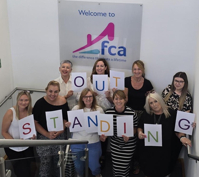 Team FCA celebrate their Ofsted Outstanding - New