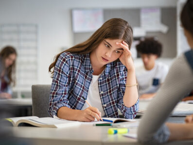 stressed teen